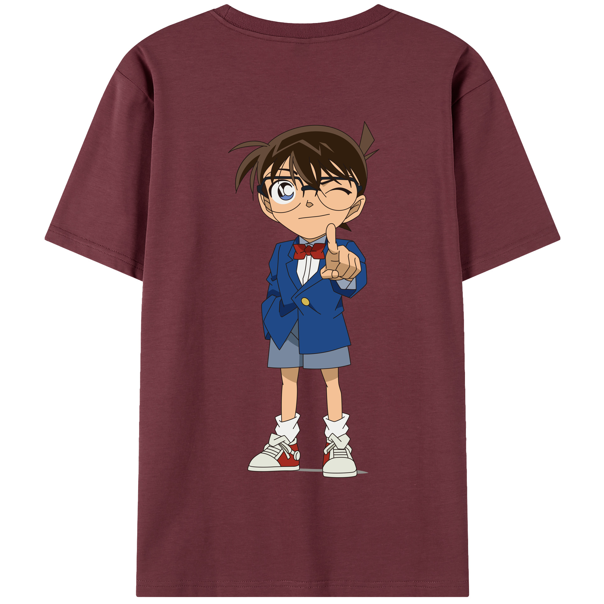 （画像用） 名探偵コナン 江戸川 コナン Detective Conan Conan Edogawa 綿100％半袖Tシャツ（背面プリント）